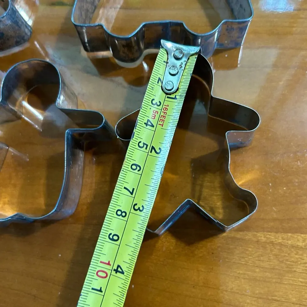 Vintage Gingerbread Family Cookie Cutters Set of 5 – Tin Man & Woman Cutters